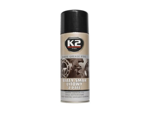 K2  smar litowy biały PTFE smaruje i zabezpiecza 400ml 
