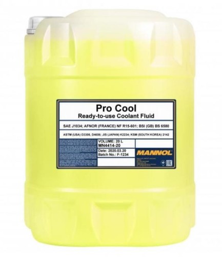 MANNOL PRO COOL  20 L płyn do chłodnic motocyklowych   