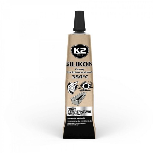 K2 Silikon czarny 21g +350C wysokotemperaturowy