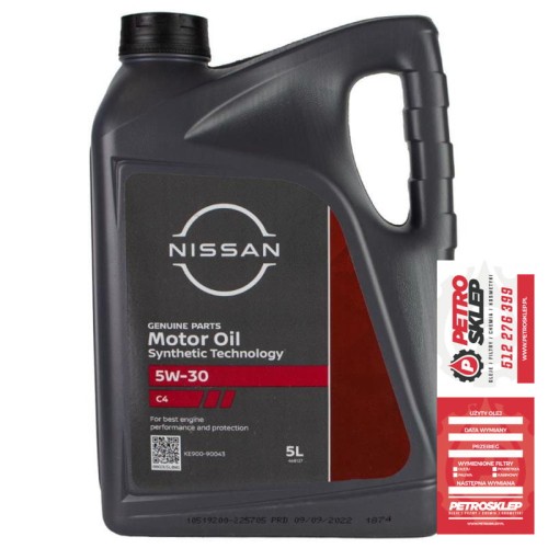 NISSAN Motor Oil 5W30 C4 DPF 5L 