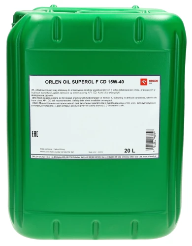 Orlen Superol F CD 15W40 20L FALCO
